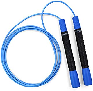 EliteSRS Beginner Jump Rope for Adults - Fitness Cardio Training - Long Handles / Comfortable Foam Grip / Forgiving PVC Cord - Indoor or Outdoor Skipping - Pro Freestyle