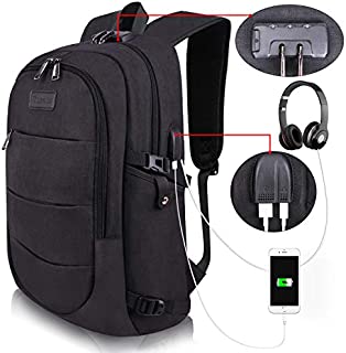 Travel Laptop Backpack Water Resistant Anti-Theft Bag with USB Charging Port and Lock 14/15.6 Inch Computer Business Backpacks for Women Men College School Student Gift,Bookbag Casual Hiking Daypack