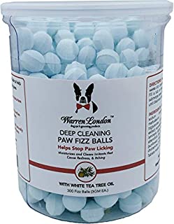 Warren London Deep Cleaning Paw Fizz Tablets Soothing & Moisturizing Soak- Stop Paw Licking! - 300 Balls