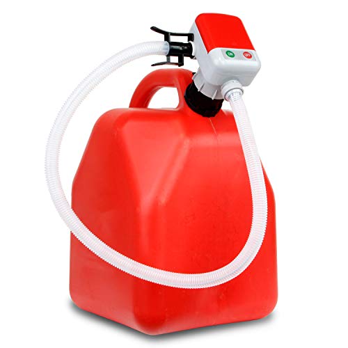 TERA PUMP Next Gen. Overflow Protection Gasoline Transfer Pump, Fueling Made Easy, 3.25 ft Long Hose, Liquid Transfer Pump fits Most Gas Cans at 2.4 GPM (Gas Diesel Keorsene & More)