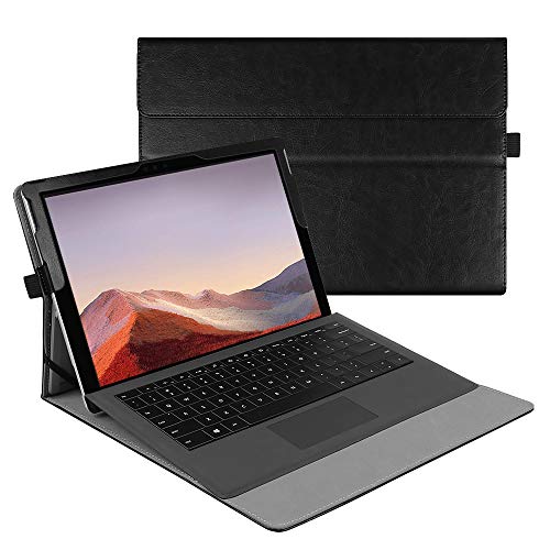 Fintie Case for New Microsoft Surface Pro 7 / Pro 6 / Pro 5 / Pro 4 / Pro 3 12.3 Inch Tablet - Multiple Angle Viewing Portfolio Business Cover, Compatible with Type Cover Keyboard (Vintage Black)