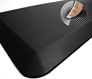 Sky Solutions Anti Fatigue Mat - Cushioned Comfort Floor Mats for Kitchen, Office & Garage - Padded Pad for Office - Non Slip Foam Cushion for Standing Desk (20x39x3/4-Inch, Black)