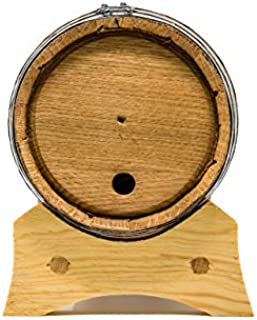 Premium Charred American Oak Aging Barrel (1 Liter) - No Engraving/Includes 12 page color barrel aged cocktail recipe booklet