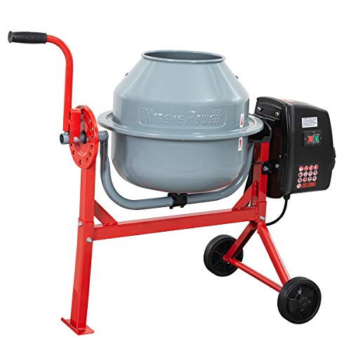 XtremepowerUS 1.6 Cu. Ft. Concrete Cement Mixer Barrow Machine Mixing Mortar, Stucco and Seeds