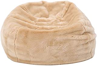 Heavy Metal Inc Meridian Bean Bag Plush Faux Fur Chair | Comfortable and Fun Beanbag for The Whole Family| Non-Spill Memory Foam Filling (Tannery)