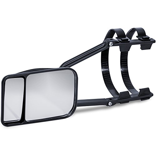 OxGord Deluxe Clip-on Dual Lens Universal Trailer Towing Mirror - Single Piece