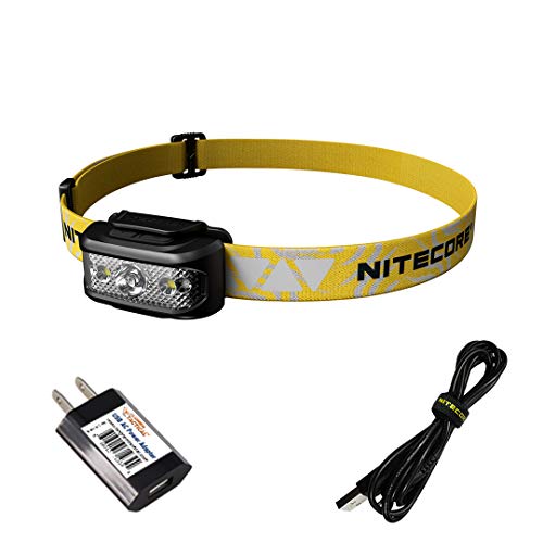 NITECORE NU17 Ultra Lightweight Rechargeable Running Headlamp with Red Light and Reading Light with LumenTac Adapter