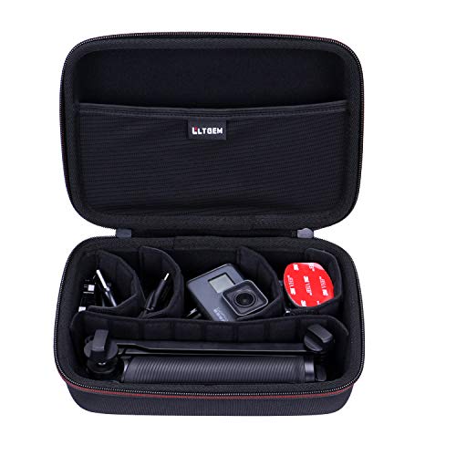 LTGEM Hard Carrying Case for GoPro Hero 9 / 8 / 7 / 6 / 5 / Hero (2018) or GoPro MAX Waterproof Digital Action Camera, with 4 Moveable Dividers