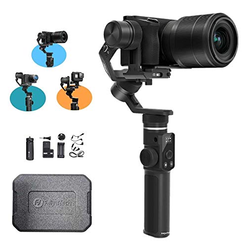 FeiyuTech G6 Max Gimbal 3 Axis Handheld Gimbal Stabilizer for Mirrorless Camera Sony a7 w/Short Lens,Canon EOS 200D II EOS M50 FujiFilm X-T30 Action Camera Gopro9/8/7/6,iPhone 11 Pro Max 8