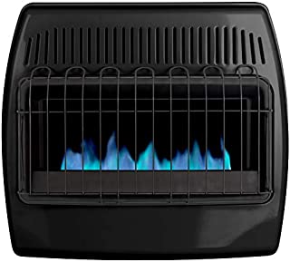 Dyna-Glo 30,000 BTU Blue Flame Thermostatic Garage Vent Free Wall Heater, Black