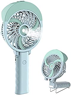 HandFan Portable Handheld Misting Fan with 55ml Water Tank Rechargeable Personal Cooling Fan Mister Humidifier USB/Battery Operated Water Spray Mist Fan 180° Foldable 3 Speeds Strong Wind for Make-up Travel Outdoors Car Disney Land