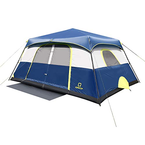 OT QOMOTOP Tents, 6 Person 60 Seconds Set Up Camping Tent, Waterproof Pop Up Tent with Top Rainfly, Instant Cabin Tent, Advanced Venting Design, Provide Gate Mat