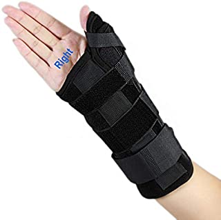 Wrist Brace with Thumb Spica Splint, De Quervain's Tenosynovitis, Carpal Tunnel Pain, Wrist & Thumb Stabilizer for Tendonitis, Arthritis, Sprains & Fracture Forearm Support Cast(Right, Large/X-Large)