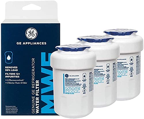 G MWF GE Refrigerator Water Filter GE MWF water filter replacement 3-Pack, White