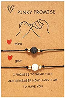 Pinky Promise Bracelets Long Distance Relationships Gifts Matching Bracelets for Couples Bracelets for Boyfriend and Girlfriend