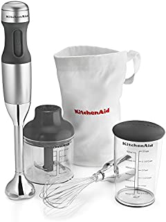 KitchenAid KHB2351CU 3-Speed Hand Blender - Contour Silver, 8 inches