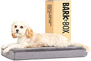 Barkbox Memory Foam Platform Dog Bed | Plush Mattress for Orthopedic Joint Relief (Small, Grey)