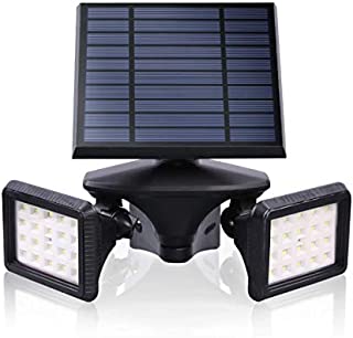 Motion Sensor Solar Light Outdoor, Dusk to Dawn Wireless Security LED Flood Light, 6000K Very Bright, Solar Powered Landscape Spotlights Waterproof for Garden/Driveway/Porch, EMANER (1-Pack)