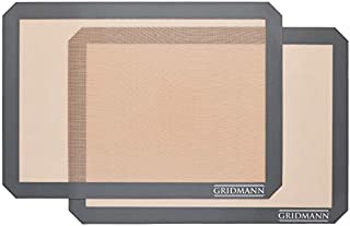 GRIDMANN Pro Silicone Baking Mat - Set of 2 Non-Stick Half Sheet (16-1/2