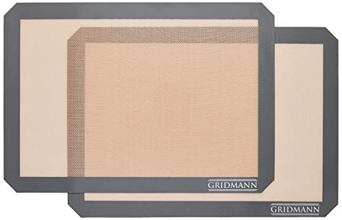 GRIDMANN Pro Silicone Baking Mat - Set of 2 Non-Stick Half Sheet (16-1/2