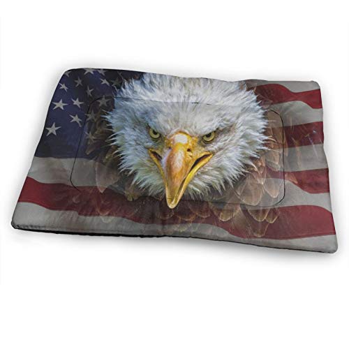 Xl Large Dog Bed Cool American Usa Flag With Eagle Print Extra Large Dogs Crate Kennel Mat Pads Washable Durable Big Pet Sleeping Beds Mattress Comfy Soft Xxl Puppy Pad For Large Breed Dog Cat Pig