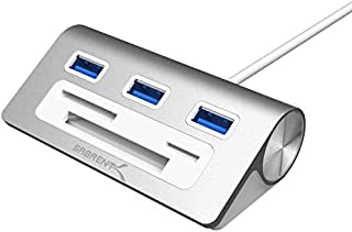 Sabrent Premium 3 Port Aluminum USB 3.0 Hub with Multi-in-1 Card Reader (12