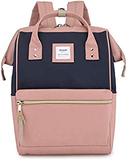 Himawari Laptop Backpack Travel Backpack With USB Charging Port Large Diaper Bag Doctor Bag School Backpack for Women&Men(9001 Navy+Pink)