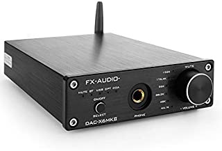 FX-Audio DAC-X6 MKII Bluetooth 5.0 Digital Audio Decoder DAC 24-bit/192kHz USB/Coaxial/Optical Headphone Amp Mini HiFi Pre-Amplifier Black