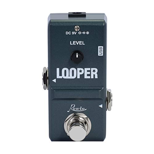 Rowin Tiny Looper Electric Guitar Effect Pedal 10 Minutes of Looping Unlimited Overdubs 