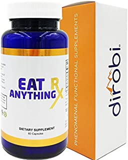 Eat Anything Rx Enzymes Fructose Malabsorption Aid Digestion & More with Prebiotics Probiotics & Xylose Isomerase- Digestion & Lactose Absorption Bloating Gas Relief IBS & Leaky Gut by Dirobi (60)