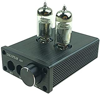 SOLUPEAK H20 6J5 Stereo Audio Tube Headphone Amplifier, Class A Vacuum Tube Headphone amp, Valve preamplifier, Compact HiFi Home Audio