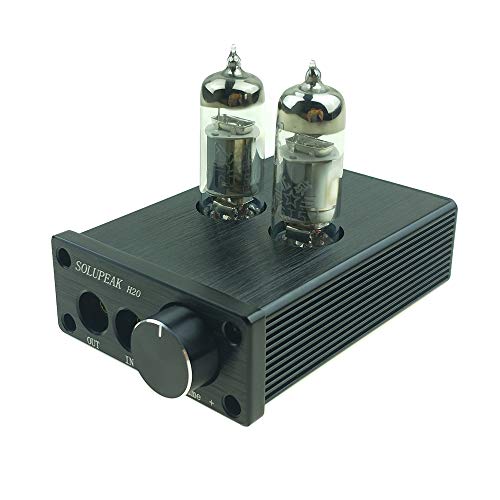 SOLUPEAK H20 6J5 Stereo Audio Tube Headphone Amplifier, Class A Vacuum Tube Headphone amp, Valve preamplifier, Compact HiFi Home Audio