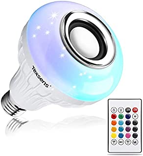 Texsens Bluetooth Light Bulb Speaker Generation II Smart LED Music Lamp with Updated Remote Control