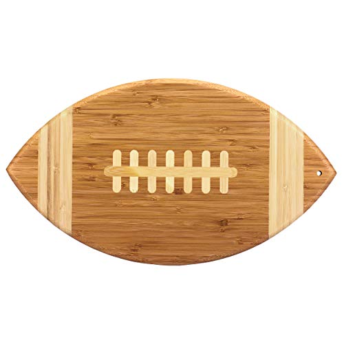 Totally Bamboo Football Shaped Bamboo Serving and Cutting Board, 14