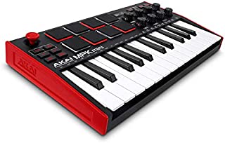 AKAI Professional MPK Mini MK3 | 25 Key USB MIDI Keyboard Controller With 8 Backlit Drum Pads, 8 Knobs and Music Production Software included