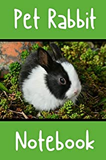 Pet Rabbit Notebook: Custom Personalized Fun Kid-Friendly Daily Rabbit Log Book to Look After All Your Small Pet's Needs. Great For Recording Feeding, Water, Cleaning & Rabbit Activities.