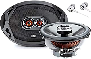 JBL Club 9630 480 Peak Power 6x9 3 ohm Club Series 3-Way UV-Resistant Polypropylene Woofers Coaxial Car Audio Stereo Speakers Grilles Included Bundled with Alphasonik Earbuds