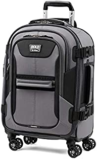 Travelpro Bold-Softside Expandable Luggage with Spinner Wheels, Grey/Black, Carry-On 21-Inch