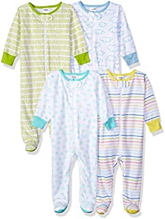 Onesies Brand baby girls 4-pack Sleep'N Play infant and toddler bodysuit footies, Clouds, 6-9 Months US