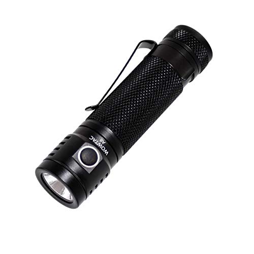 WOWTAC A6 1460 Lumen Compact LED EDC Handheld Flashlight, 104 Days Super Long Standby Pocket-Sized Slim Handheld Torch with 6 Modes for Hunting, Hiking, Security-NW