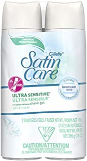 Satin Care Ultra Sensitive Shave Gel twin pack, 14oz