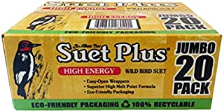 St. Albans Bay Suet Plus High Energy Suet Cakes, 20 Pack of 11 oz. Suet Cakes for Wild Birds