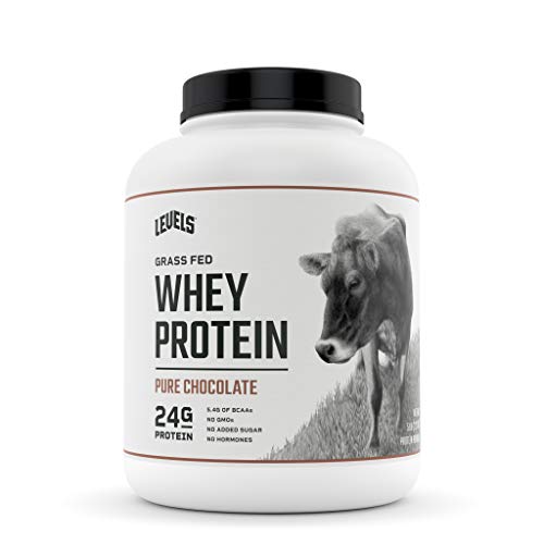 Levels Grass Fed 100% Whey Protein, No GMOs, Pure Chocolate, 5LB