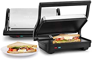 Holstein Housewares HH-0910601 2-Slice Panini Press Electric Griddle, Black