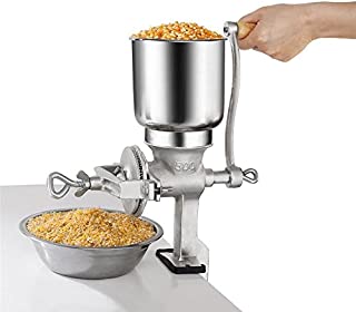 COLIBROX Manual Grain Corn Coffee Wheat Nuts Grinder, Portable Table Clamp Mill Maker with Wooden Handle Home Use,Cast Iron Grinding Miller