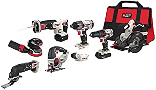 PORTER-CABLE 20V MAX Cordless Drill Combo Kit, 8-Tool (PCCK6118)