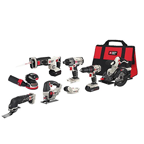 PORTER-CABLE 20V MAX Cordless Drill Combo Kit, 8-Tool (PCCK6118)