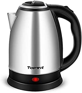 Topwit Electric Kettle Hot Water Kettle, Upgraded, 2 Liter Stainless Steel Coffee Kettle & Tea Pot, Water Warmer Cordless with Fast Boil, Auto Shut-Off & Boil Dry Protection