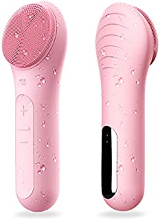 Sonic Facial Cleansing Brush, Waterproof Electric Face Cleansing Brush Device for Deep Cleaning|Gentle Exfoliating|Massaging,Rechargeable Silicone Skin Wash Machine with Magnet Charger