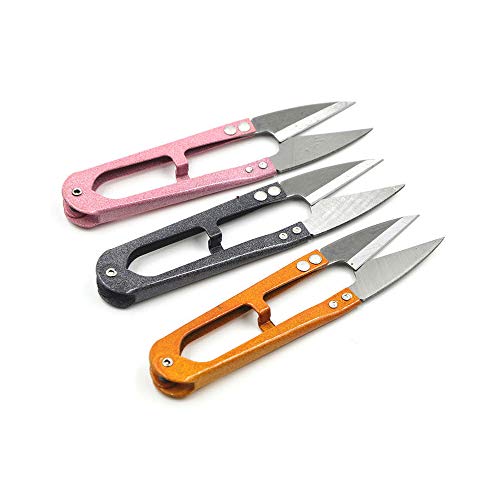 DEEINN 4.1inch Bonsai Pruning Scissors Pruner Shears for Bud and Leaves Trimmer Yarn Thread Cutter Mini Small Snips Trimming DIY Supplies (Colorful-1)